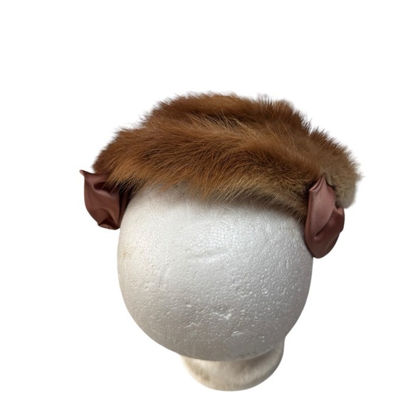 1950s‎ Mink Fur & Satin Headband main image 4